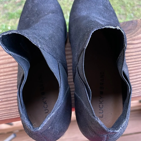Lucky Brand Black Baqira Suede Ankle Bootie - Picture 6 of 7
